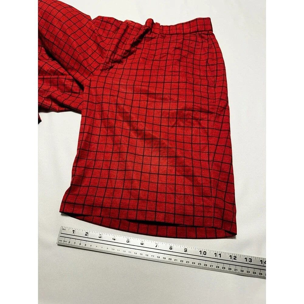 Nike Golf Shorts Mens Size 38 Red Black Grid Dri-FIT Tour Performance 639801-647